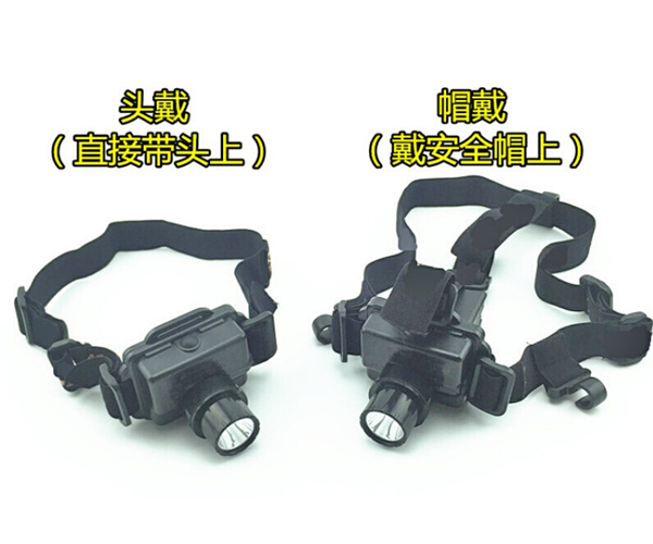 IW5130A/LT防爆头灯安全帽佩戴和头戴示意图